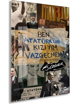 Peony Concept Mustafa Kemal Atatürk – Cam Duvar DEKORU-PEONYATA098