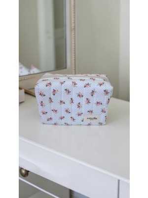 Estrella Paris Nice Makyaj Çantası Kozmetik Bakım Çantası Çiçek