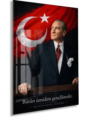 Peony Concept Mustafa Kemal Atatürk – Cam Duvar DEKORU-PEONYATA088