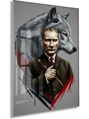Peony Concept Mustafa Kemal Atatürk – Cam Duvar DEKORU-PEONYATA082