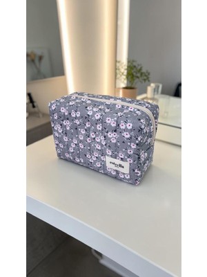 Estrella Paris Nice Makyaj Çantası Kozmetik Bakım Çantası Gri