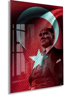 Peony Concept Mustafa Kemal Atatürk – Cam Duvar DEKORU-PEONYATA103