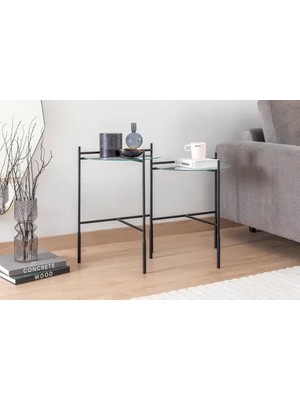 Vivense Claire Siyah Zigon Seti, Düz Cam