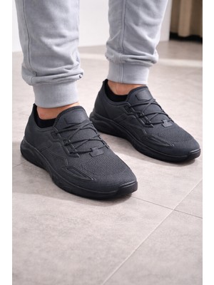 AMG Erkek Siyah Astarsız KARA LASTİK  Ayakkabı Hafif Kaymaz Taban