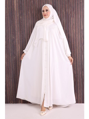 Bym Fashion Robalı Britli Ferace 6022 Ekru