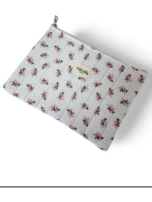 Estrella Paris Bloom Portföy & Clutch El Çantası Tablet Çantası Makyaj Çantası Çiçek 25 x 19 cm