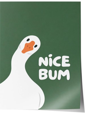 Zestia Poster Şirin Kaz Karikatürü Nice Bum Genç Odası Dekoru