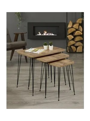 Vivense Tubihome Dikdörtgen Zigon Sehpa, Meşe