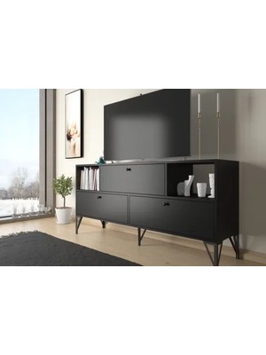 Vivense Mia Tv Ünitesi, Siyah, 160 cm