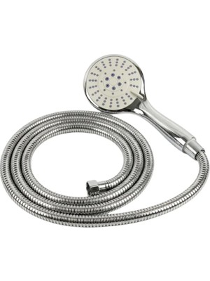 Sepetink Duş Başlığı Seti Spiral Hortum Hareketli El Duşu Tutacağı Kirece Dayanıklı Tasarım