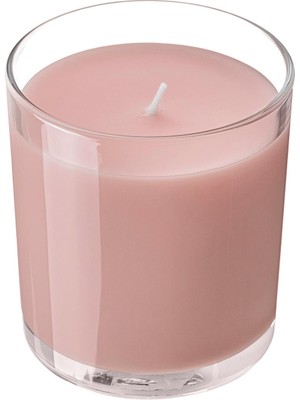 IKEA Lotsfagel Açık Pembe Bardakta Kokulu Mum