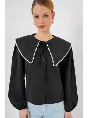 Trend Cojans Bebe Yaka Gömlek 20314 - Siyah