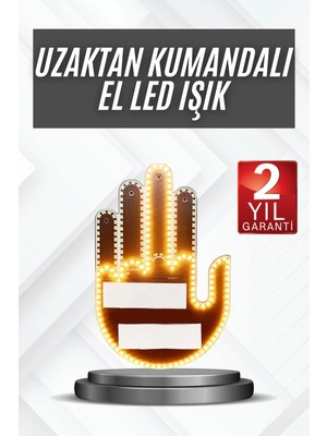 Just Cheap Store Uzaktan Kumandalı El Orta Parmak LED Araç Camına Özel