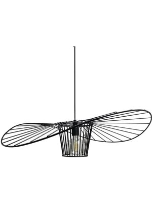 Vivense Ayşin Şapka Endüstriyel Avize, Siyah Çap 70 cm