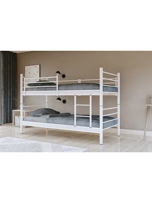 Vivense Level Ayrılabilir Çiftli Ranza, Beyaz, 190X90, Gm 129