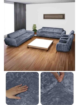 Kadife Kumaş Lastikli Esnek Çok Kaliteli Koltuk Kıkfı 3+3+1+1