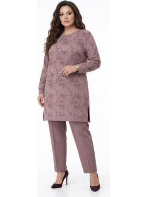 Baglan Kadın Gölge Desen Tunik Pantolon Takım  BGL-ST05431