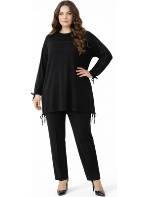 Baglan Kadın Taşlı Tunik Pantolon Takım  BGL-ST05429
