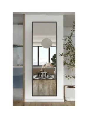 Vivense Marsah Home Metal Çerçeveli Boy Aynası, Siyah, 60X180