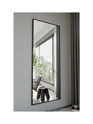 Vivense Metal Çerçeveli Boy Aynası Diktörtgen, Siyah, 70X180