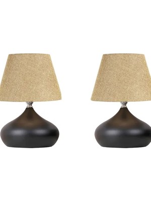 Vivense Evlight Lapis Ikili Set, Kumbeji Şapka, Tekli Metal Abajur