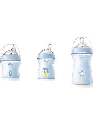 Chicco Bebek Biberon 150 250 330 ml Pp Pembe Mavi Desenli Biberon Set Plastiktir