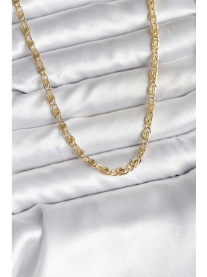 TKÇ Mey Ithalat® 14K Gold Renk Kaplama Zincir Model cm Kadın Kolye