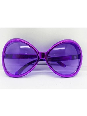 TKÇ Mey Ithalat® Mor Renk Yeşilçam Nostalji 80LI Yıllar 90LI Yıllar Parti Gözlüğü  7X16 cm