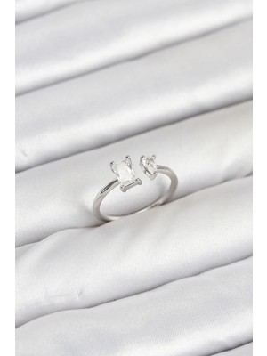 TKÇ Mey Ithalat® Pirinç Gold Renk Zirkon Taşlı Kadın Yüzük