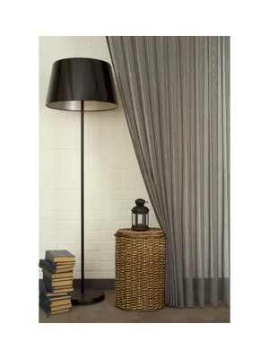 Vivense Kırçıllı Keten Pilesiz Tül Perde, Antrasit, 100X260