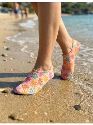 Minissa Kaydırmaz Taban Kadın Deniz Havuz Ayakkabısı, Hızlı Kuruyan Mayo Kumaşı, Havuz Patiği