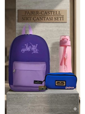 Sports Faber Castell Okul Seyahat Spor Sırt Çantası - Suluk&Matara HEDİYE