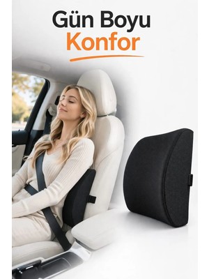 Kırlent Ev Araç İçin Ortopedik Bel Destek Yastığı - Ofis Koltuğu Ve Araç İçi Sandalye Bel Minderi - Medikal Sırt Desteği