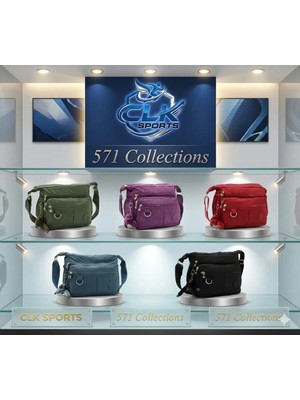 Sports 571 Collections Krinkıl Kumaş Kadın Kırmızı Çapraz Askılı Omuz Çantası