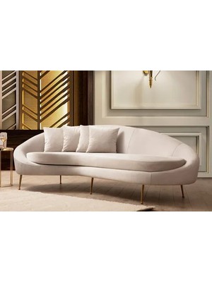 Vivense Eses Sol Kollu Üçlü Koltuk, Ekru