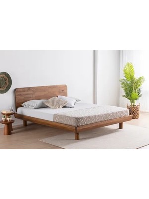 Vivense Luna Lucas Ahşap Karyola, Ceviz, 100X200