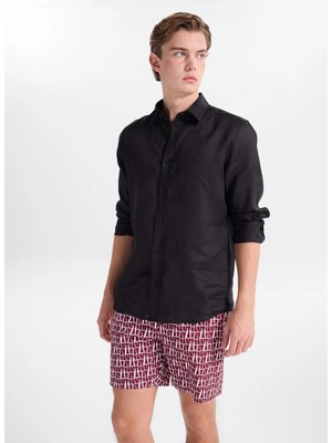 Fabrika Beyaz - Bordo Erkek Şort Mayo F6SM-MYO 04