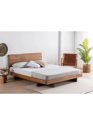 Vivense Luna Patna Ahşap Karyola, Ceviz, 100X200