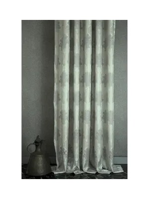 Vivense Klasik Damask Desen Seyrek Pile Fon Perde, Gri, 60X260