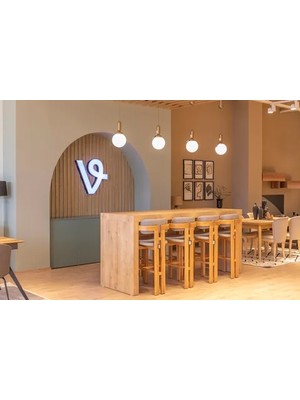 Vivense Milano Ahşap Bar Taburesi