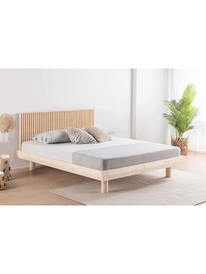 Vivense Luna Hendrick Ahşap Karyola, Natural, 90X190