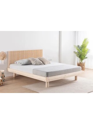 Vivense Luna Hendrick Ahşap Karyola, Natural, 140X200