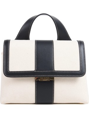 Ted Baker %60 Poliüretan, %40 Pamuk Bej - Siyah Kadın Çapraz Çanta TBSS26FBAG038