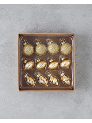 English Home Colin Set Yılbaşı Ağacı Süsü Gold