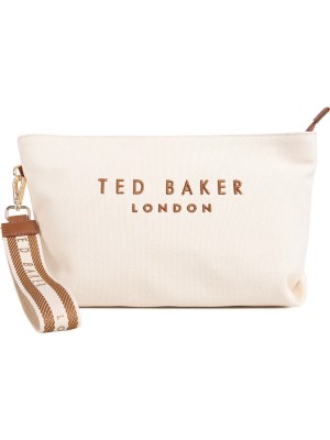 Ted Baker %90 Pamuk, %10 Poliüretan Bej - Taba Kadın Portföy Çanta TBSS26FBAG040