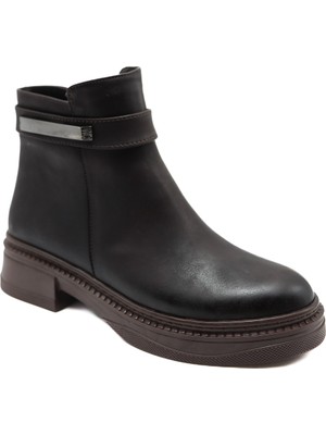 Ayakkabımood MR412 Düz Metal Toka Günlük Kadın Bot