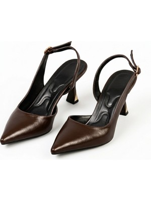 Ayakkabımood 7 cm Arka Açık Ince Topuklu Kadın Ayakkabı