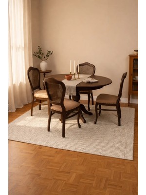 Kleinhaus Furniture Elegansia Ahşap Açılır Masa Takımı, 4 Adet Lilia Sandalye