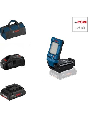 Bosch 18V-800 Procore Akülü LED Çalışma Lambası, Bez Çantalı