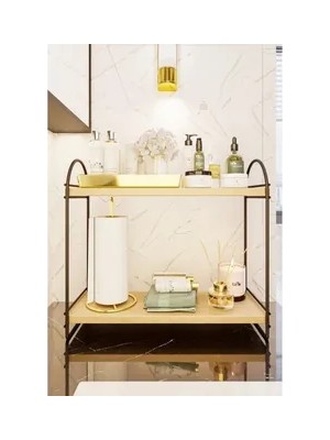 Vivense Bino Mutfak Rafı, Siyah, 2 Katlı